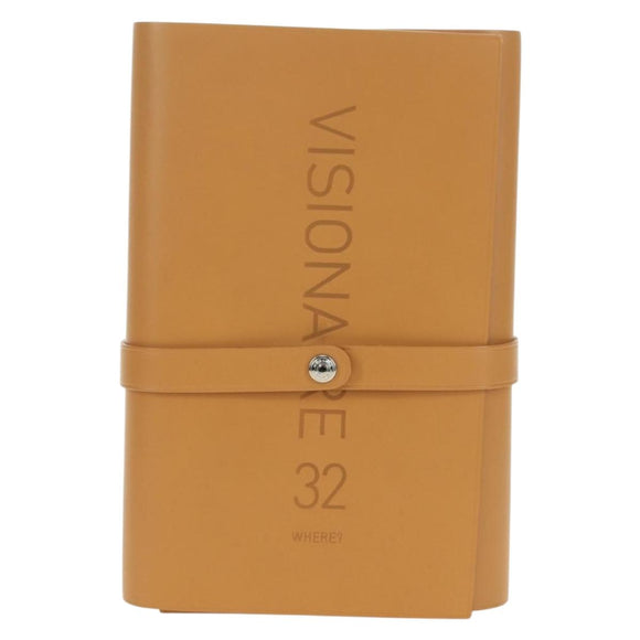 HERMES Postcard Set Visionaire 32 Playing Cards Leather Beige Auth 180397M