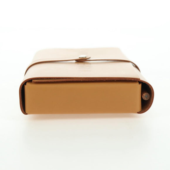 HERMES Postcard Set Visionaire 32 Playing Cards Leather Beige Auth 180397M