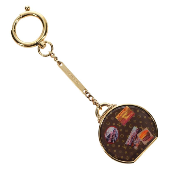 LOUIS VUITTON Porte Cles Boite Chapeau Key Holder metal Gold M62230 Auth 180399M
