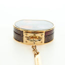 LOUIS VUITTON Porte Cles Boite Chapeau Key Holder metal Gold M62230 Auth 180399M-14
