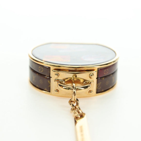 LOUIS VUITTON Porte Cles Boite Chapeau Key Holder metal Gold M62230 Auth 180399M