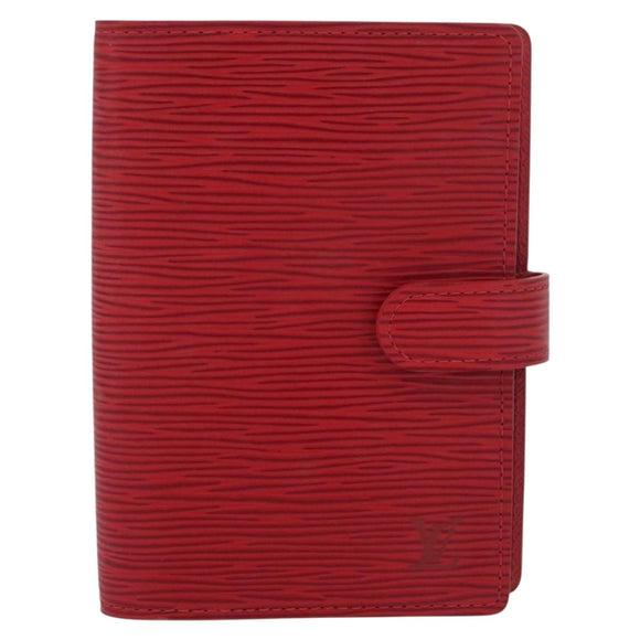 LOUIS VUITTON Epi Agenda PM Day Planner Cover Red R20057 LV Auth 180406A