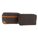 LOUIS VUITTON Monogram Clutch Bag 2 Set LV Auth 180415-1