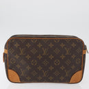 LOUIS VUITTON Monogram Clutch Bag 2 Set LV Auth 180415-3