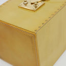 LOUIS VUITTON Monogram Vernis Bleecker Cosmetic Pouch Beige M91002 Auth 180424-14
