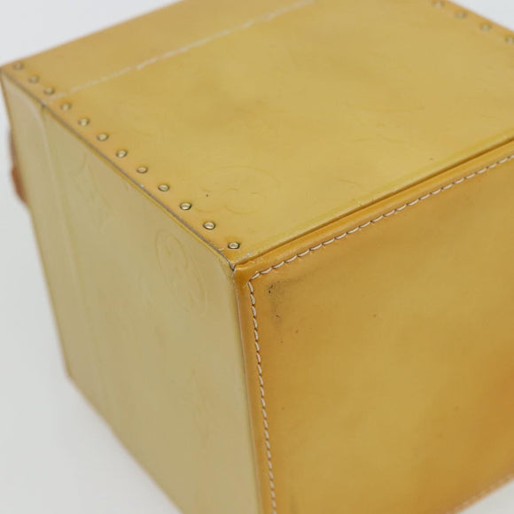 LOUIS VUITTON Monogram Vernis Bleecker Cosmetic Pouch Beige M91002 Auth 180424