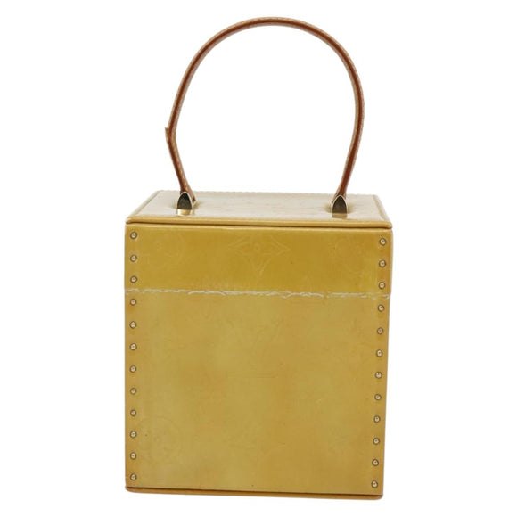 LOUIS VUITTON Monogram Vernis Bleecker Cosmetic Pouch Beige M91002 Auth 180424