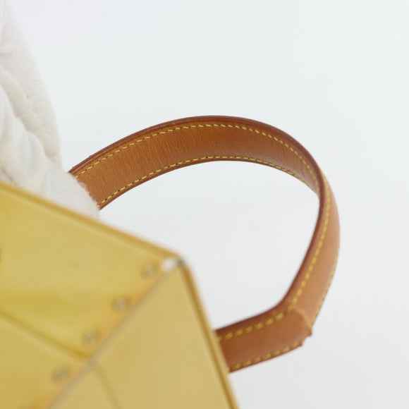 LOUIS VUITTON Monogram Vernis Bleecker Cosmetic Pouch Beige M91002 Auth 180424
