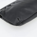 CELINE Shoulder Bag Leather Black Gold Auth 180429-15