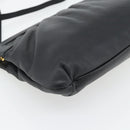 CELINE Shoulder Bag Leather Black Gold Auth 180429-17