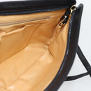 CELINE Shoulder Bag Leather Black Gold Auth 180429-18