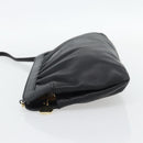 CELINE Shoulder Bag Leather Black Gold Auth 180429-3