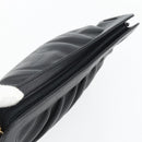 CELINE Shoulder Bag Leather Black Gold Auth 180429-6