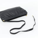 CELINE Shoulder Bag Leather Black Gold Auth 180429-7