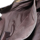 FENDI Zucca Canvas Shoulder Bag Black Brown Auth 180430-22