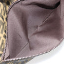 FENDI Zucca Canvas Shoulder Bag Black Brown Auth 180430-23