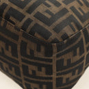 FENDI Zucca Canvas Mamma Baguette Schoudertas Zwart Bruin Auth 180431SAV-16