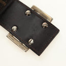 FENDI Zucca Canvas Mamma Baguette Schoudertas Zwart Bruin Auth 180431SAV-21