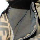 FENDI Zucca Canvas Mamma Baguette Schoudertas Zwart Bruin Auth 180431SAV-10