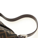 FENDI Zucca Canvas Mamma Baguette Schoudertas Zwart Bruin Auth 180431SAV-14