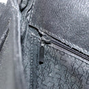 SAINT LAURENT Shoulder Bag Leather Black Gold Auth 180432-20