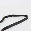 SAINT LAURENT Shoulder Bag Leather Black Gold Auth 180432-8
