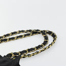 CHANEL Chain Shoulder Tote Bag Nylon Black Gold CC Auth 180433A-8