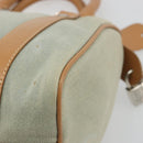 Christian Dior Mini Boston Bag Denim Light Blue Silver Auth 180441-15