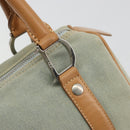 Christian Dior Mini Boston Bag Denim Light Blue Silver Auth 180441-17