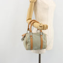 Christian Dior Mini Boston Bag Denim Light Blue Silver Auth 180441-25