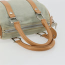 Christian Dior Mini Boston Bag Denim Light Blue Silver Auth 180441-7