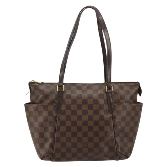 LOUIS VUITTON Damier Ebene Totally PM Tote Bag N41282 LV Auth 180448