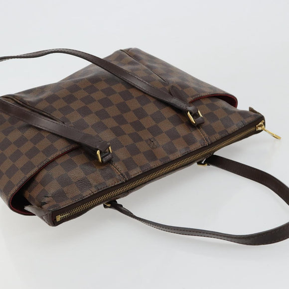LOUIS VUITTON Damier Ebene Totally PM Tote Bag N41282 LV Auth 180448