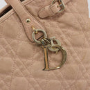 Christian Dior Canage Panarea Tote Bag beschichtete Leinwand Rosa Gold Auth 180459-15