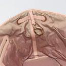 Christian Dior Canage Panarea Tote Bag beschichtete Leinwand Rosa Gold Auth 180459-19
