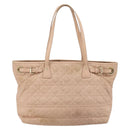 Christian Dior Canage Panarea Tote Bag beschichtete Leinwand Rosa Gold Auth 180459-3