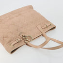 Christian Dior Canage Panarea Tote Bag beschichtete Leinwand Rosa Gold Auth 180459-6