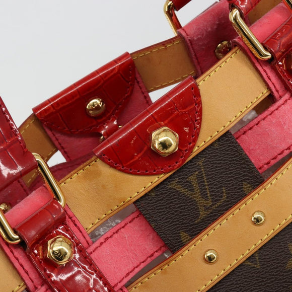 LOUIS VUITTON Monogram Ruby Neo Bucket Tote Bag Red M95613 LV Auth 180461