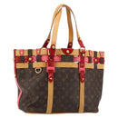 LOUIS VUITTON Monogram Ruby Neo Bucket Tote Bag Red M95613 LV Auth 180461-1