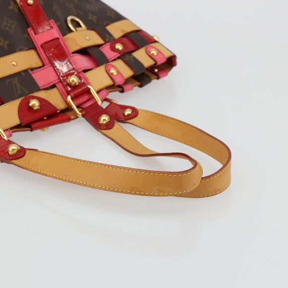 LOUIS VUITTON Monogram Ruby Neo Bucket Tote Bag Red M95613 LV Auth 180461