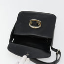 GUCCI Shoulder Bag Leather Black Silver Auth 180462-15
