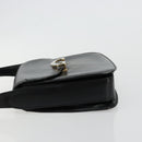 GUCCI Shoulder Bag Leather Black Silver Auth 180462-5
