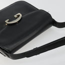 GUCCI Shoulder Bag Leather Black Silver Auth 180462-6