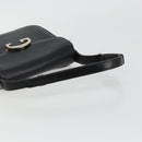 GUCCI Shoulder Bag Leather Black Silver Auth 180462-7