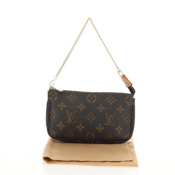 LOUIS VUITTON Monogram Mini Pochette Accessoires Pouch N41667 LV Auth 180474V