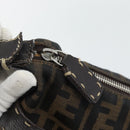FENDI Zucca Canvas Celeria Shoulder Bag Black Brown Auth 180477-9