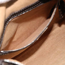 FENDI Zucca Canvas Celeria Shoulder Bag Black Brown Auth 180477-23