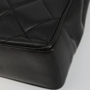 CHANEL Matelasse Chain Shoulder Bag Lamb Skin Black Gold CC Auth 180479SAV-10