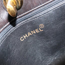 CHANEL Matelasse Chain Shoulder Bag Lamb Skin Black Gold CC Auth 180479SAV-15