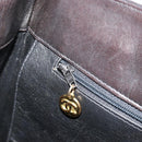 CHANEL Matelasse Chain Shoulder Bag Lamb Skin Black Gold CC Auth 180479SAV-19